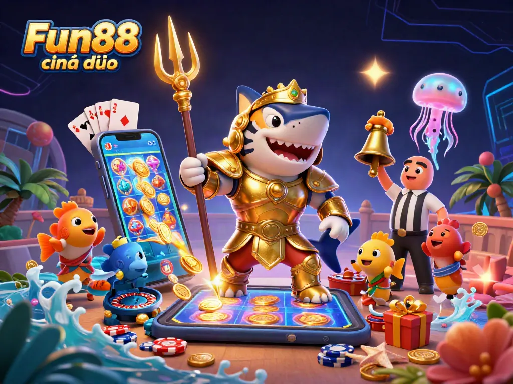 Engage with Fun88 chính thức in a vibrant underwater casino scene showcasing dynamic gaming elements.
