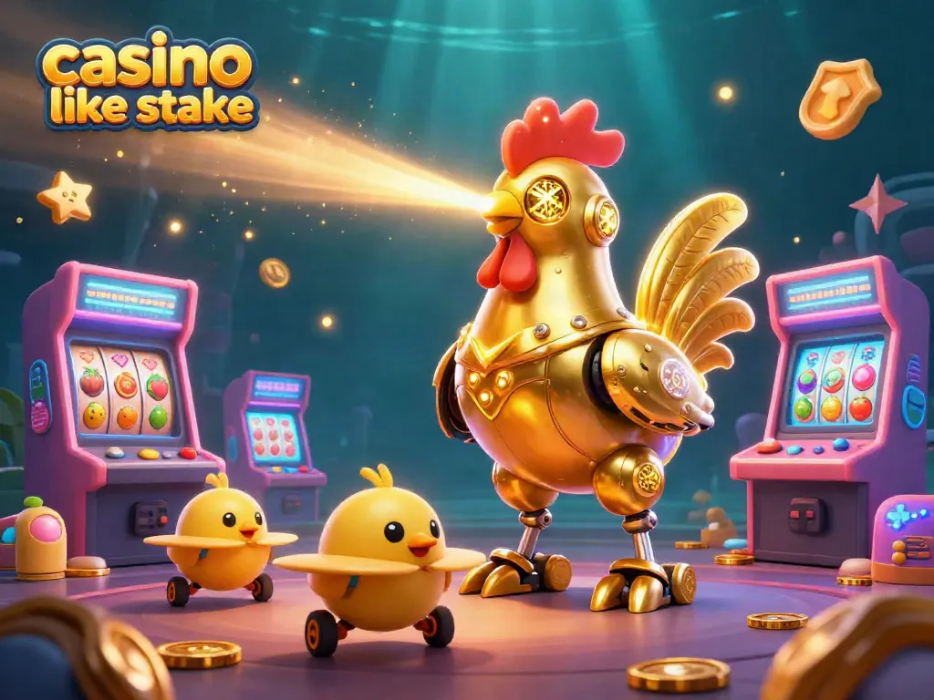Engage in dynamic gameplay at casino like stake with colorful slot machines and game elements.