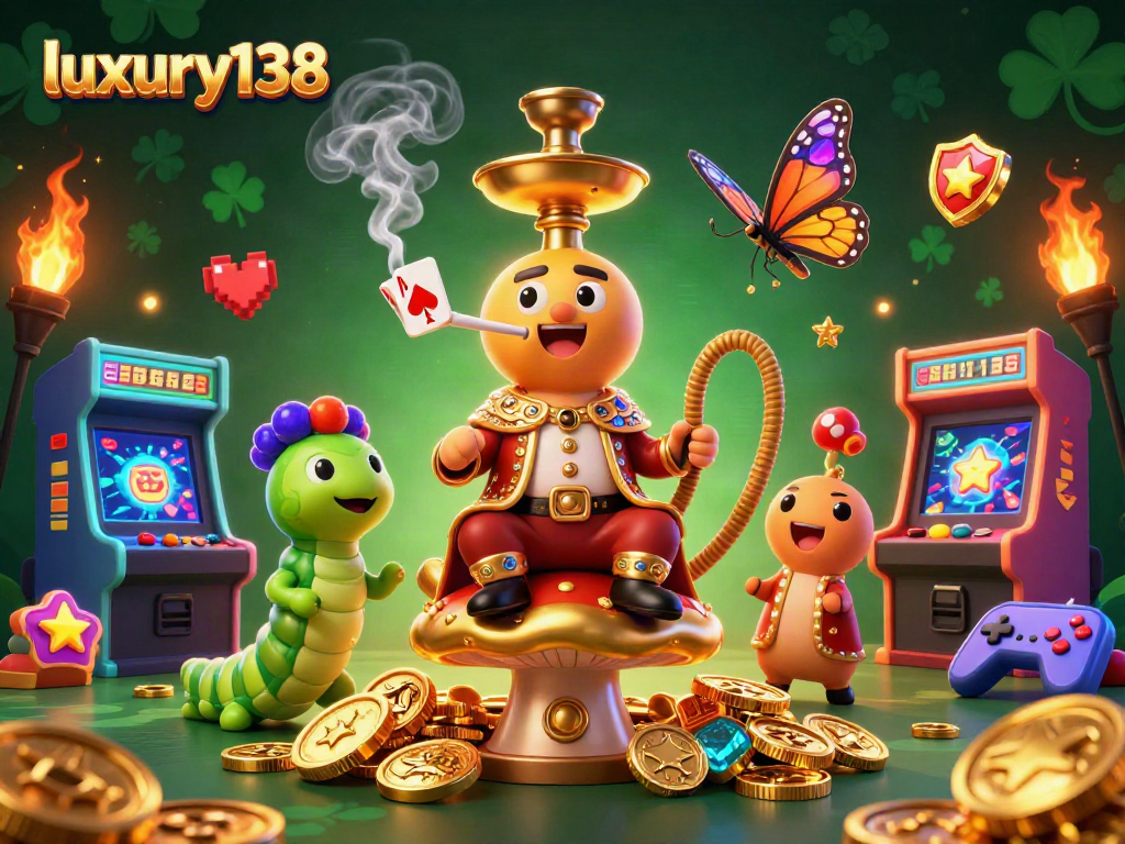 Taruhan yang seru di luxury138 dengan ilustrasi 3D ceria memikat dan penuh permainan.