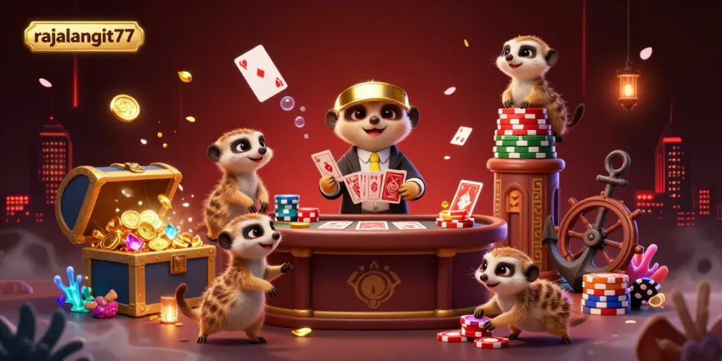 Rasakan sensasi berjudi di rajalangit77 dengan permainan kasino oleh koloni meerkat yang ceria.