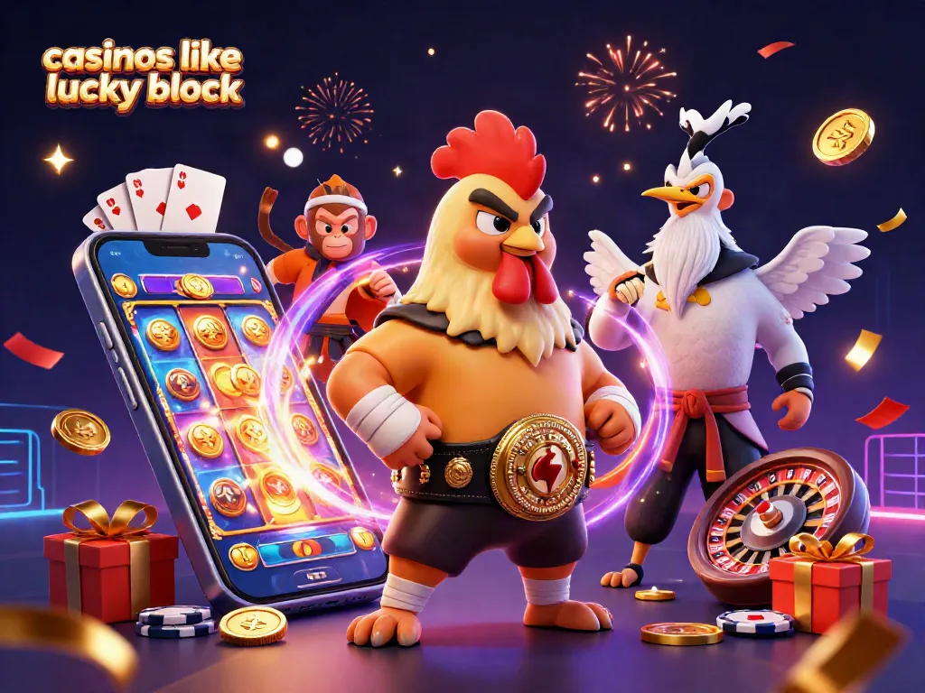 Engage in exciting gameplay at casinos like Lucky Block with vibrant character action.