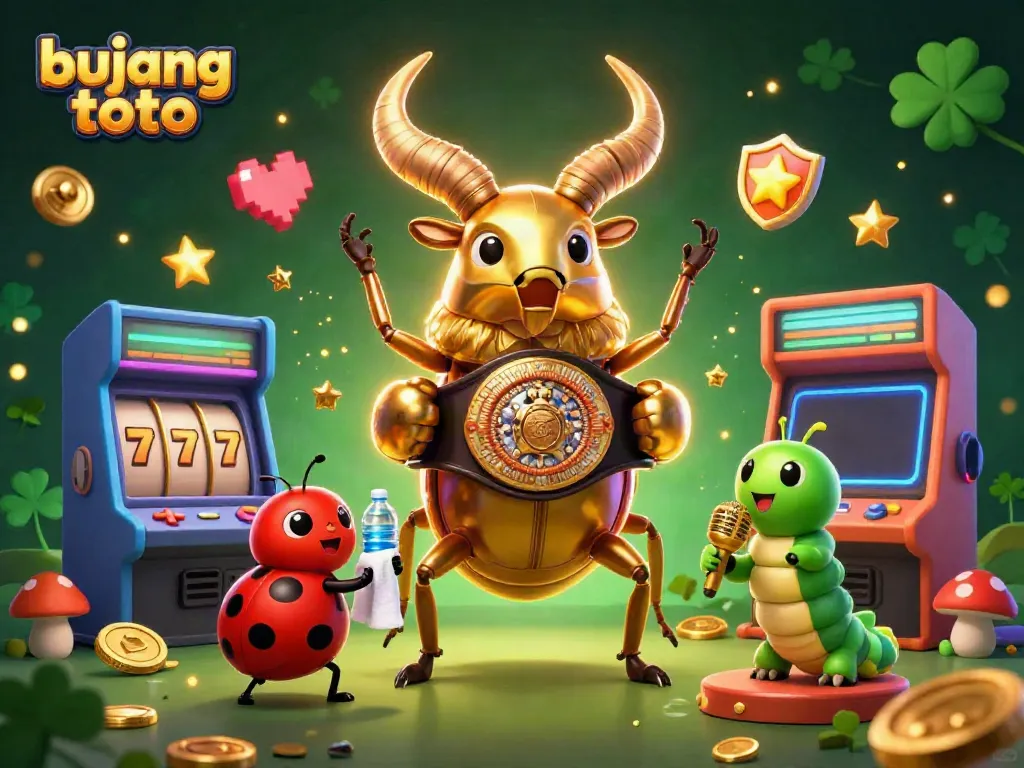 Experience the excitement of bujang toto with vibrant characters and retro gaming elements in a dynamic casino scene.