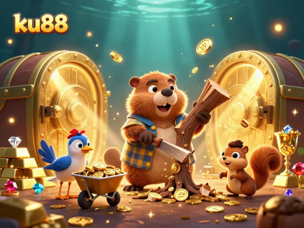Engage in exciting gameplay at ku88 with vibrant casino elements and animated characters.