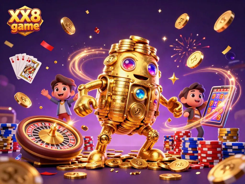 Spin the reels and go for rewards in the exciting XX8 game world filled with gold coins and treasures!
