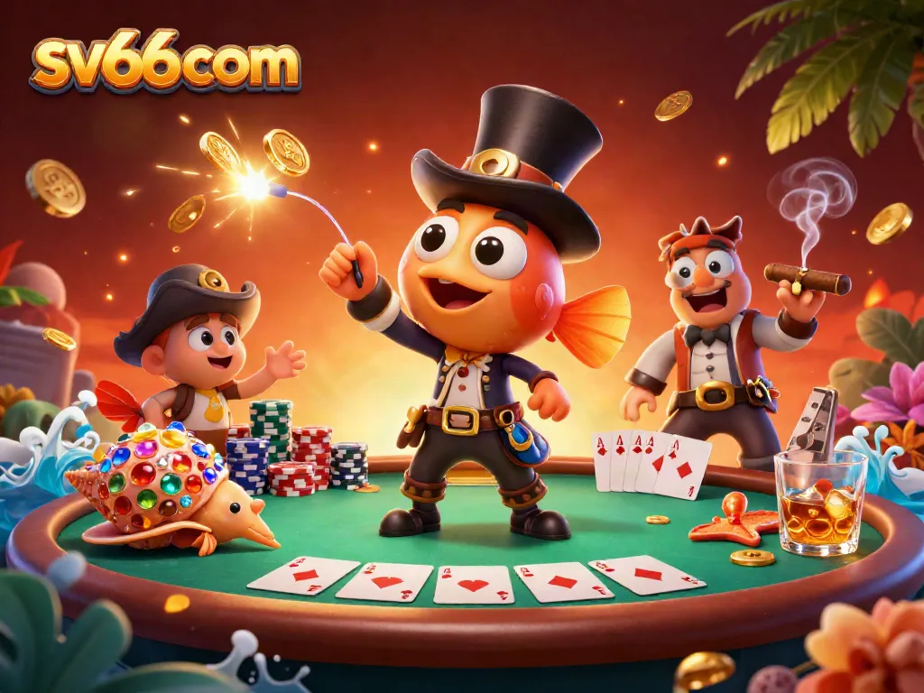 Engage with vibrant sv66 com gaming scene featuring anglerfish, shrimp, and gemstones.