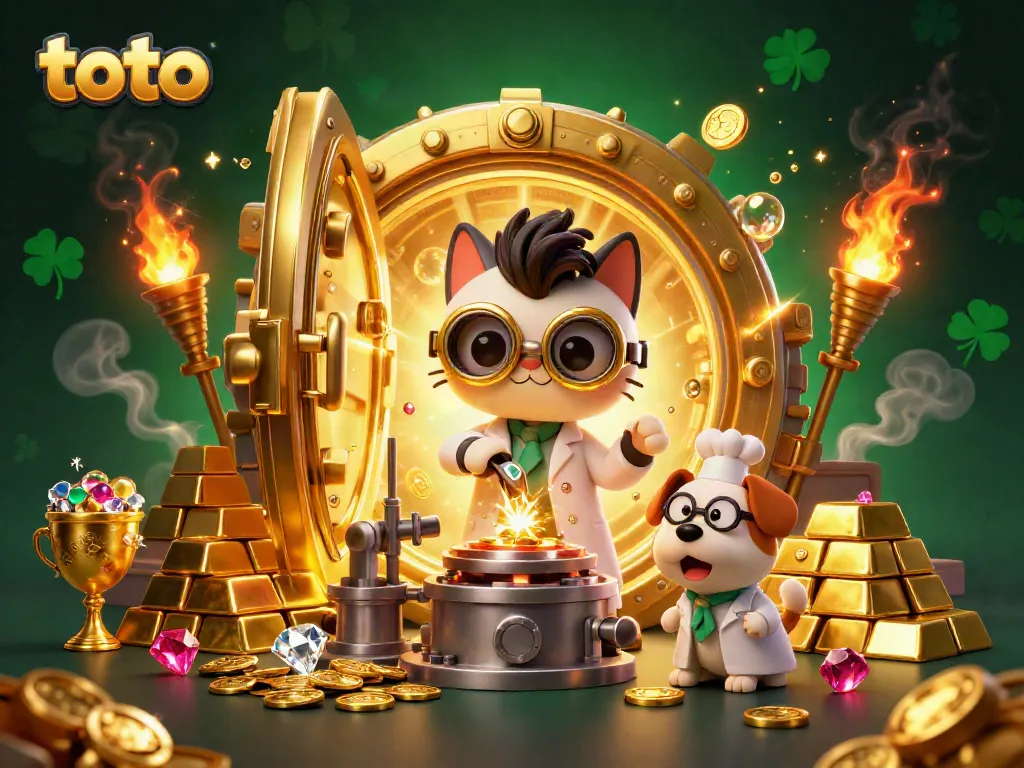 Experience dynamic gameplay with Toto as 3D scientist cat and assistant plunge into a gold coin adventure.