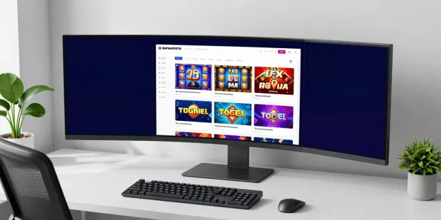 Platform RUPIAHTOTO dengan akses 97 pasaran slot dan togel dalam satu login, konsep desain modern.